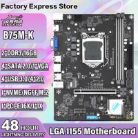 B75M-K Motherboard LGA 1155 support Core i3 i5 i7 socket LGA1155 CPU 2*DDR3 USB3.0 SATA3.0 VGA plate board NVME M.2 B75 Board