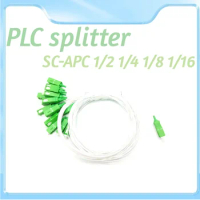 5pcs/lot High Quality FTTH PLC Splitter 1x2 1x4 1x8 1x16 1x32SC APC SM Singlemode 0.9mm G657A1 LSZH 1m Fiber Optic