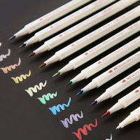 斯塔金屬珠光彩色軟筆 10色套裝油漆筆彩色記號筆裝飾涂鴉相冊筆