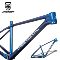 Jimiteam Full Carbon Fiber Mountain Bike Frame, Quick Release Bucket Bridge, Chameleon, Blue, X-16, 27.5, 29, New, 2021