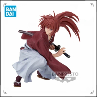 Rurouni Kenshin VIBRATION STARS-Kenshin Himura Original Anime Figure PVC Action Figure Collector Toys for Children Gifts 12cm