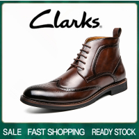 Clarksรองเท้าผู้ชาย รุ่น สีดำ รองเท้าหนังแท้ รองเท้าทางการ รองเท้าแบบสวม รองเท้าแต่งงาน รองเท้าหนังผ