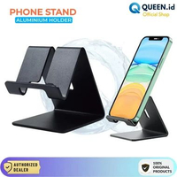 Mate Phone Stand Holder Aluminium Stand Holder Dudukan Hp Max 6.5inch BLACK