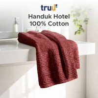TRUU Handuk Eksklusif Triangle Fire Brick TR.T039 100% Katun 550gsm 70x140 cm Handuk Hotel Emboss Es