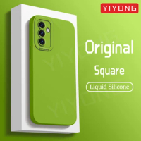A54 Case YIYONG Square Liquid Silicone Soft Cover For Samsung Galaxy A55 A54 A53 A52 s A52s 5G A 54 53 52 Shockproof Phone Cases