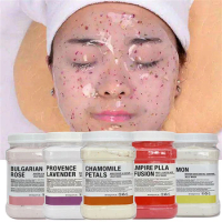 650g Beauty Salon DIY SPA Soft Hydro Jelly Mask Powder Collagen Hyaluronic Acid Rose Gold Rubber Facial Mask Skincare Cosmetics
