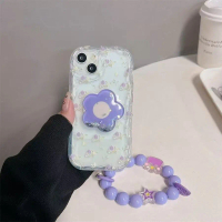 โซ่ใส่ดอกไม้สีม่วง, การออกแบบดาวน้อยที่ส่องแสง, สำหรับ OPPO Reno 10 Pro 5G, 6, 7 Lite, Find X3 Lite,