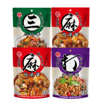 【Bull head 牛頭牌】方便醬料料理包60gX4包入(打拋醬/三杯醬/麻婆醬)
