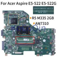 DA0ZRZMB6D0 For ACER Aspire E5-522 E5-522G Notebook Mainboard ZRZ NBMWW1100 NBMWL1100 R5 M335 2GB 1 RAM Slot Laptop Motherboard