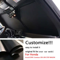 Customize fit Auto Car front Window Interior Windshield Sunshade Cover for Honda SPIRIOR Stream XRV HRV VEZEL Fit JAZZ city