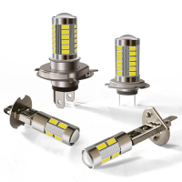 Đèn pha LED xe máy, Đèn sương mù LED ô tô, 33SMD, H4, H7, H1, H3, Siêu sáng, Hàng Có Sẵn