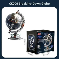 Brick Globe JAKI Breaking Dawn Globe Bola Dunia Mainan Balok Susun Dekorasi dengan lampu