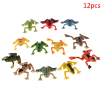 12pcs frogs model action toy figures learning education toys for children gift