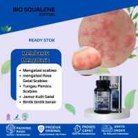 Bio Squalene obat Scabies Manusia Kudis Budug Gudig Gatal Herpes Sakit Perih Alergi Gatal Kulit Infe