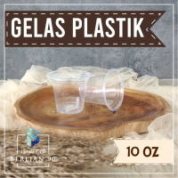 (ISI 50 PCS) Gelas minuman 10 oz gelas pop ice gelas minuman praktik gelas plastik es teh gelas jus 