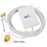 2* SMA male 4g Lte Pannel Antenna Connector 3g 4g Router Anetnnawith 2M cable For Huawei 3g 4g Lte Router Modem