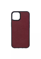 THEIMPRINT IPHONE 13 SAFFIANO LEATHER PHONE CASE - BURGUNDY