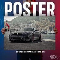 Poster Nissan Skyline GT-R R34 Blue Bisa Cetak Custom Hiasan Dinding Kamar Cowo Otomotif JDM Legend 