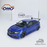 OTTO 1:18 HONDA CIVIC FK8 TYPE R MUGEN BLUE 2020 Resin Model Car