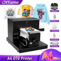 OYfame A4 DTG Printer A4 Flatbed Printer Directly To Garment for dark and light t shirt printing machine A4 For clothes print