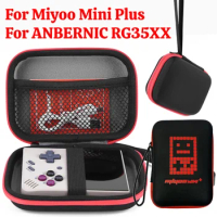 Handheld Game Console Case Bag,Carrying Case Cover for Miyoo Mini Plus/ANBERNIC RG35XX Portable Hard Travel Bag Game Accessories