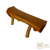 【吉迪市柚木家具】柚木樹幹造型條凳 EFACH017A1(休閒椅 長凳 椅子 客廳 實木)