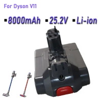 25.2V 6000mAh/8000mAh Lithium Rechargeable Battery For Dyson Vacuum Cleaners V11