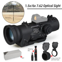 PPT-Dual Role Optical Rifle Scope, 1.5-6x, Airsoft Hunting Rifle Scope, PP1-0409