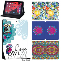 Tablet Case for Apple IPad 8 2020 10.2 Inch Protective Shell PU Leather Funda Flip Stand Cover with Old Image Series + Stylus