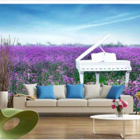 custom 3d wallpaper room modern wallpaper Lavender Piano Backdrop 3d customized wallpaper photo 3d wallpaper
