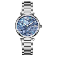 Reef Tiger/ RT Fashion Diamond Luxury Dress Watch Stainless Steel Bracelet Automatic Waterproof Stainless Steel Watch RGA1584