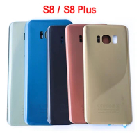New For Samsung Galaxy S8 G950 G950F Battery Back Cover Rear Door S8 Plus G955 G955F Glass Panel Housing Case Replac