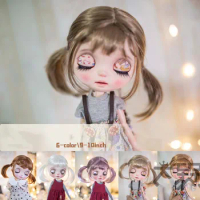 BJD Doll wig Suitable for Blythe size double braid imitation mohair styling hair doll accessories