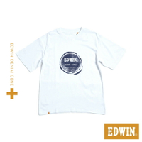 EDWIN PLUS+ 圓LOGO短袖T恤-男款 白色 #丹寧服飾特惠