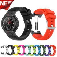 Silicone Band For Xiaomi Amazfit T-rex Pro strap protector For Amazfit T-Rex Wristband bracelet + TPU protective case send tool