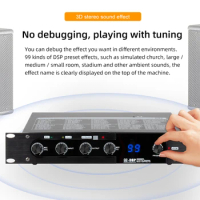 Professional Karaoke Mixer Reverberator 99 DSP Digital Audio Effector Stereoscopic for Stage