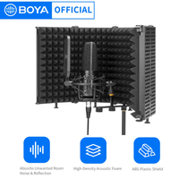 BOYA BY-RF5P Microphone Isolation Shield Reduce Reflection Noise for Vocal Live Streaming Professional Audio Video Recording Mic