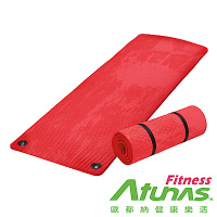 【ATUNAS 歐都納】健身運動瑜珈墊15mm(MEM72151玫瑰紅/有氧/塑身/厚墊)