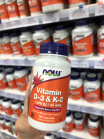 美國Now Foods 維他命D3 & K2, 120粒膠囊