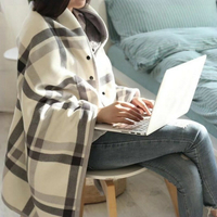 秋冬2021吸濕發熱多功能蓋毯披肩毯學生夏季辦公室午睡空調小毛毯