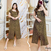 Celia dress full kancing bunga/daster cantik/dasterremaja/daster lucu