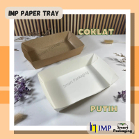 [ISI 50 PCS] IMP Paper Tray M / Piring Medium / Tempat Makanan Kertas Sedang Sekali Pakai / Snack Tr