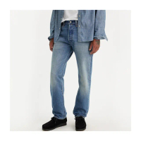 【LEVIS 官方旗艦】男款 經典501直筒牛仔褲 / 淺藍水洗刷白 熱賣單品 00501-3498