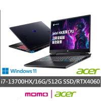 預購 Acer 宏碁 16吋13代i7獨顯RTX電競筆電(Predator/i7-13700HX/16G/512G SSD/RTX4060/W11/PHN16-71-79C7)