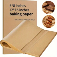 Parchment Paper Baking Sheets 8/16inch Unbleached Non-Stick Pre Cut for Baking Cookies Cooking Air Fryer Oven Grilling Air Fryer