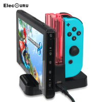 4 in 1 USB Gamepad Charger Game Controller Charging Dock Station Stand For Nintendo Switch Joy-con/Switch Pro Gamepad Controller