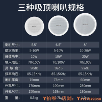 “喇叭”現代H1-5天花板吊頂家用店鋪專用餐廳系統嵌入式音箱環繞背景音樂室內吸頂喇叭工程功放套裝