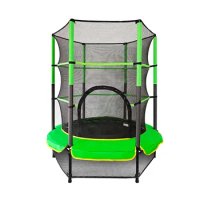 55 inch Small Trampoline with Safety Enclosure Net Safety Pad Jump Trampoline for Kid
