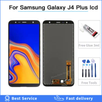 AMOLED 6.0'' LCD For Samsung Galaxy J4+ 2018 Display Touch Screen Digitizer Repair Parts For J4 Plus J415 J415F J410 LCD TESTED