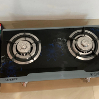Bếp gas đôi tiết kiểm gas :Bếp gas đôi để bàn SAFERTY molde :268D:mâm chia lửa bằng inox không han g